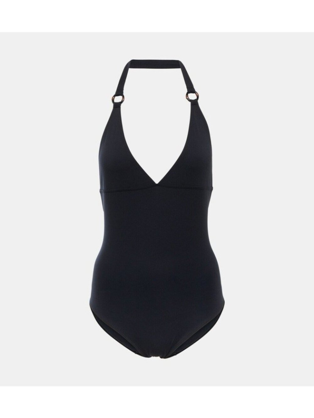 NWT Loro Piana Ring Marine halterneck swimsuit Navy Blue Sz 44 100% Authentic